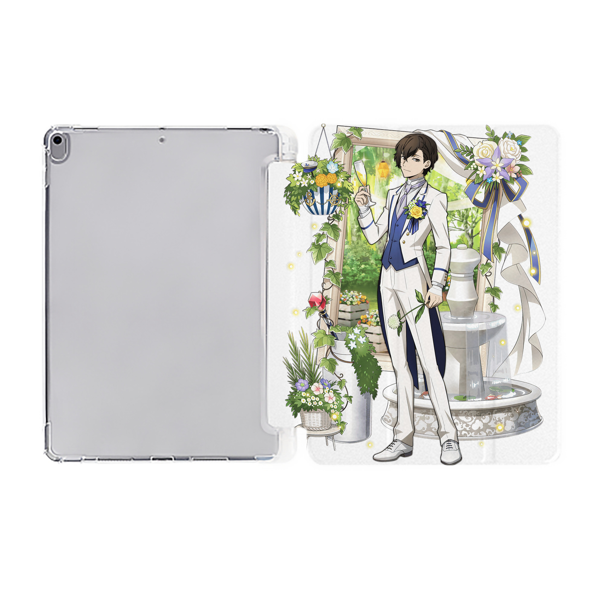 （画像用） 文豪ストレイドッグス Bungo Stray Dogs IPad ケース ペン収納付き 三つ折りスタンド PUレザー×シリコン 対応機種9.5/10.5/10.9インチ